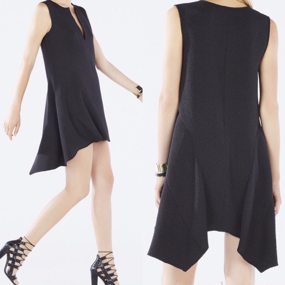 NWT BCBG MAX AZRIA Draped Woven Jacquard Dress